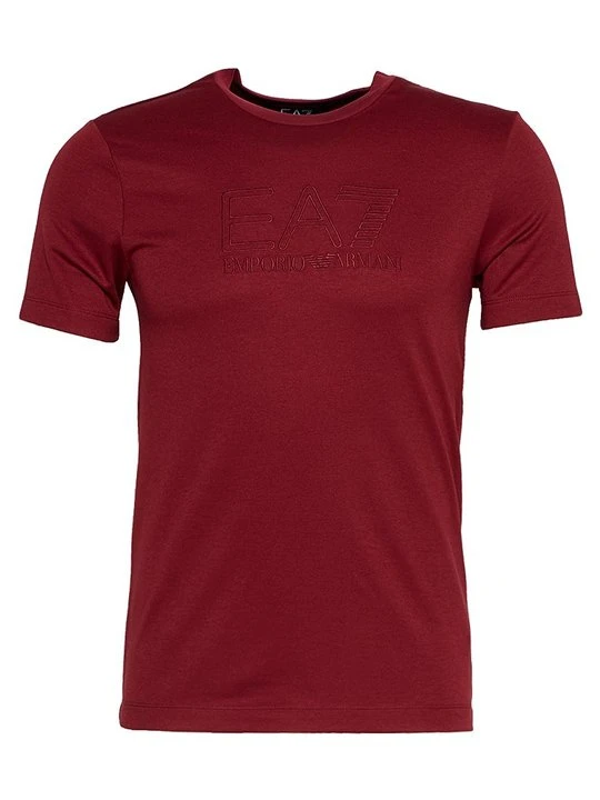 Zdjęcie produktu T-shirt z nadrukiem EA7 Emporio Armani czerwony