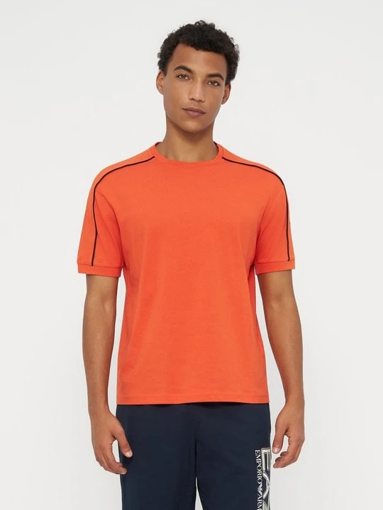 Zdjęcie produktu T-shirt z nadrukiem EA7 Emporio Armani czerwony