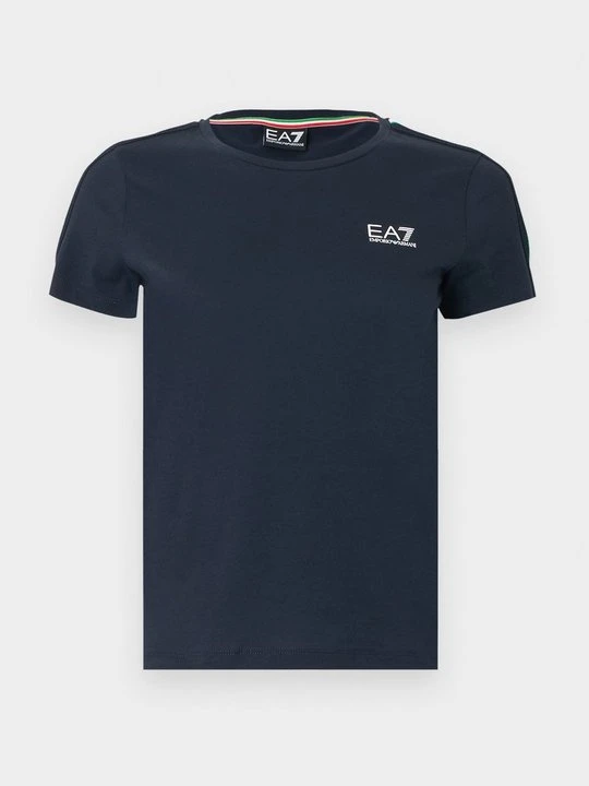 Zdjęcie produktu T-shirt z nadrukiem EA7 Emporio Armani granatowy