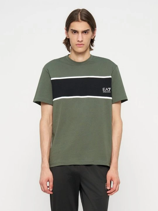 Zdjęcie produktu T-shirt z nadrukiem EA7 Emporio Armani jasnozielony