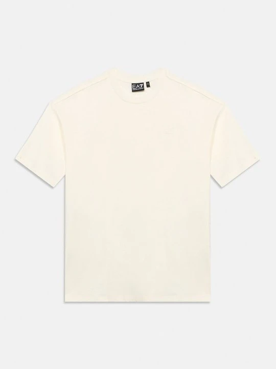 Zdjęcie produktu T-shirt z nadrukiem EA7 Emporio Armani mleczny