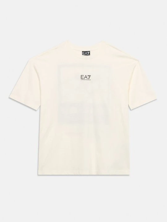 Zdjęcie produktu T-shirt z nadrukiem EA7 Emporio Armani mleczny