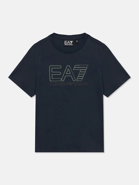 Zdjęcie produktu T-shirt z nadrukiem EA7 Emporio Armani niebieski
