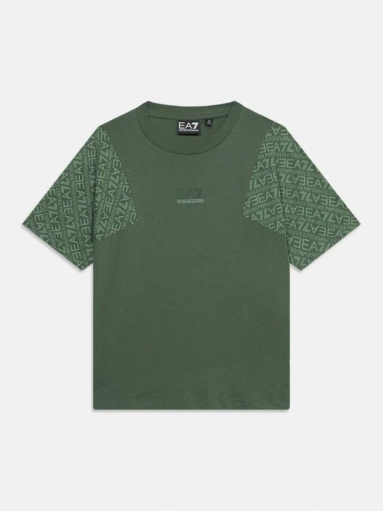 Zdjęcie produktu T-shirt z nadrukiem EA7 Emporio Armani zielony