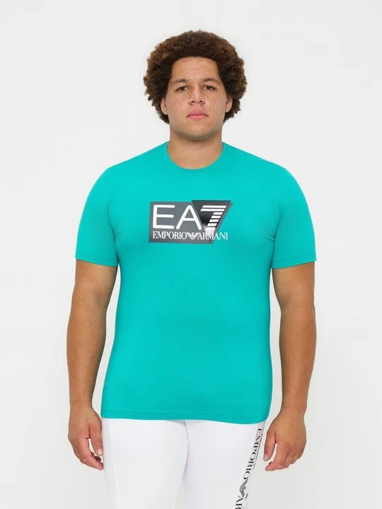 Zdjęcie produktu T-shirt z nadrukiem EA7 Emporio Armani zielony