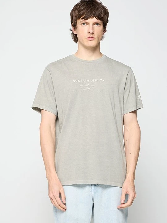 Zdjęcie produktu T-shirt z nadrukiem ECOALF beżowy