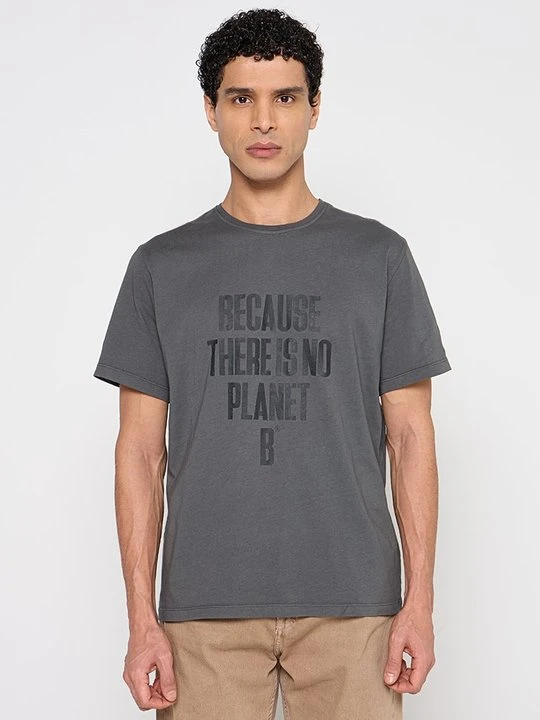 Zdjęcie produktu T-shirt z nadrukiem ECOALF szary