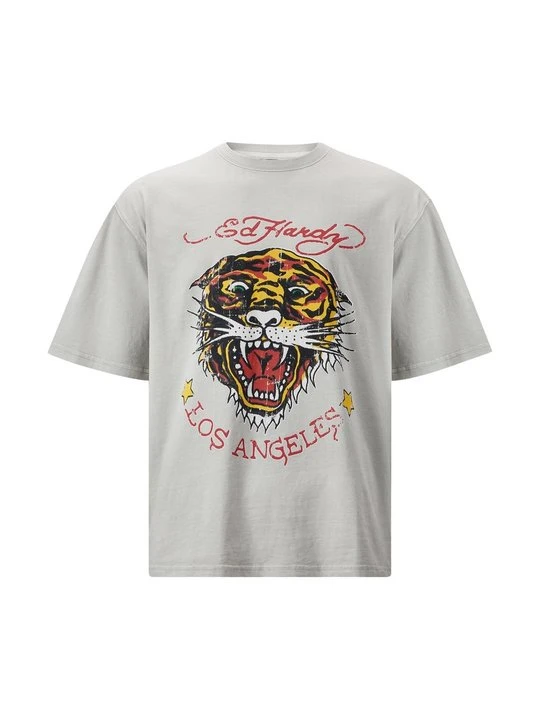 Zdjęcie produktu T-shirt z nadrukiem Ed Hardy szary
