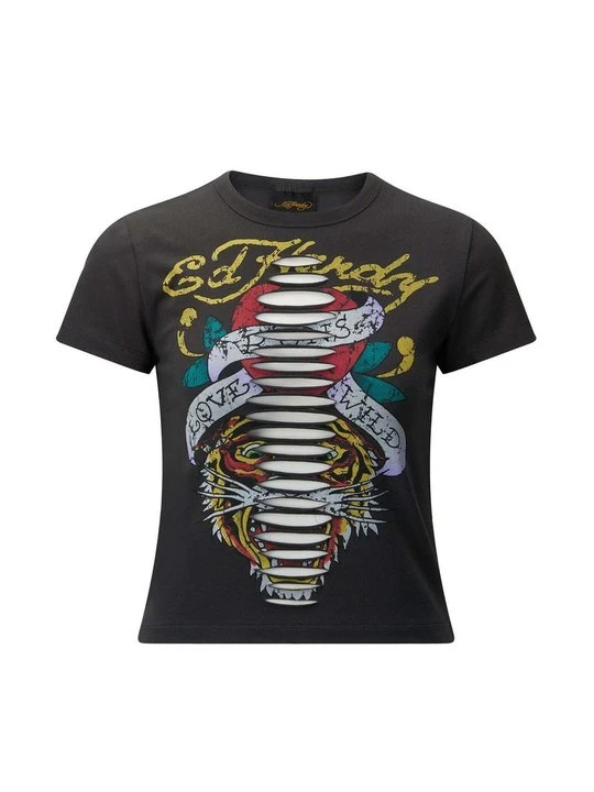 Zdjęcie produktu T-shirt z nadrukiem Ed Hardy czarny