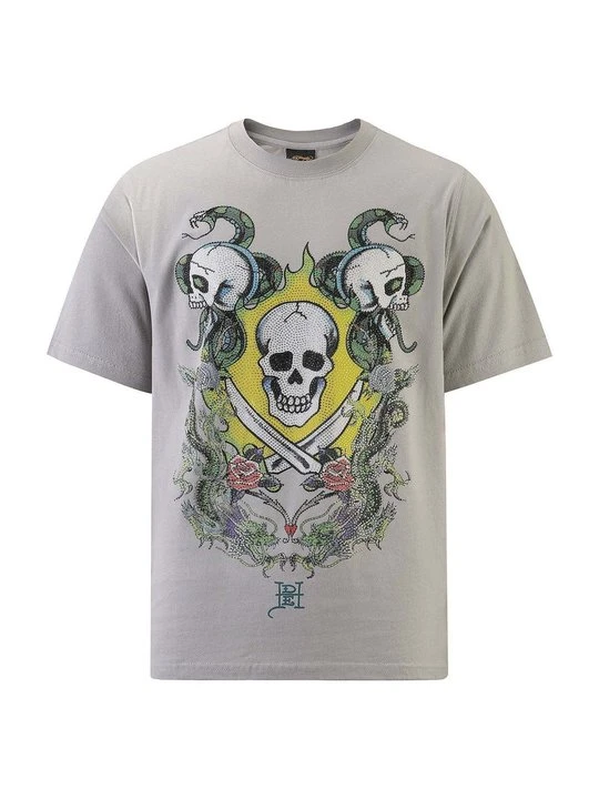 Zdjęcie produktu T-shirt z nadrukiem Ed Hardy szary