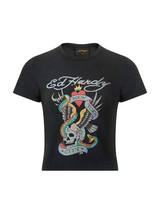 Zdjęcie produktu T-shirt z nadrukiem Ed Hardy czarny