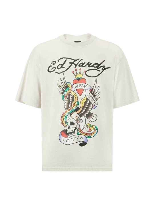Zdjęcie produktu T-shirt z nadrukiem Ed Hardy szary