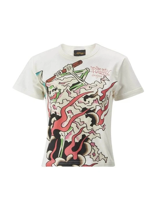 Zdjęcie produktu T-shirt z nadrukiem Ed Hardy biały