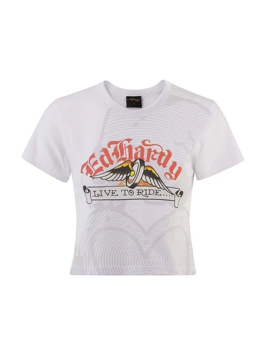 Zdjęcie produktu T-shirt z nadrukiem Ed Hardy biały