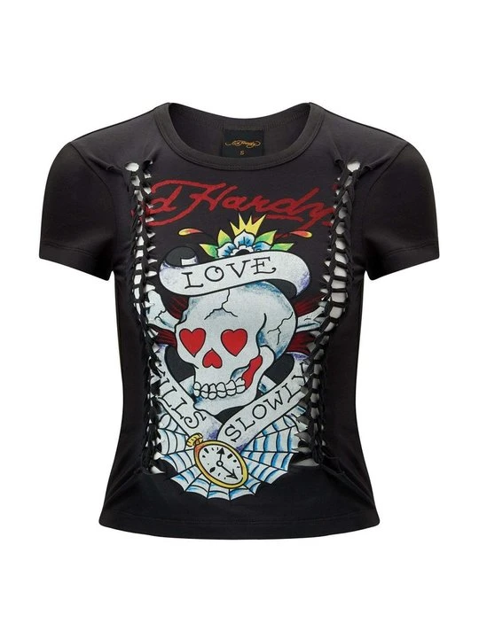Zdjęcie produktu T-shirt z nadrukiem Ed Hardy czarny