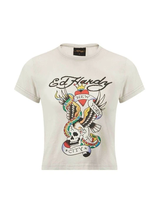 Zdjęcie produktu T-shirt z nadrukiem Ed Hardy szary