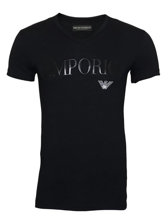 Zdjęcie produktu T-shirt z nadrukiem Emporio Armani czarny