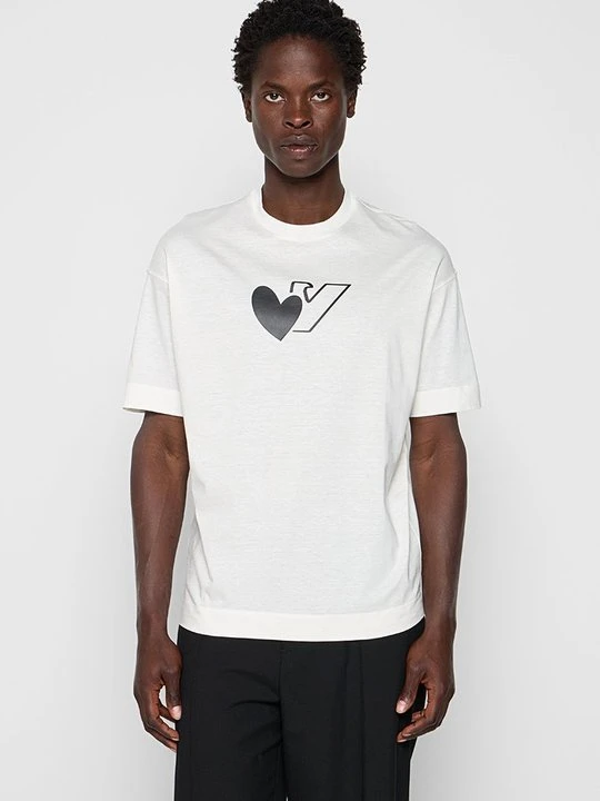 Zdjęcie produktu T-shirt z nadrukiem Emporio Armani biały