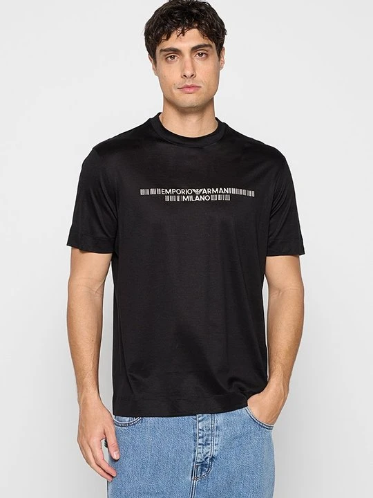 Zdjęcie produktu T-shirt z nadrukiem Emporio Armani czarny