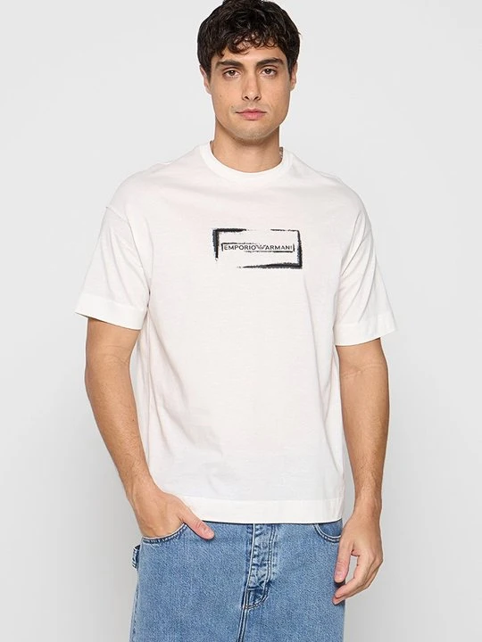 Zdjęcie produktu T-shirt z nadrukiem Emporio Armani biały