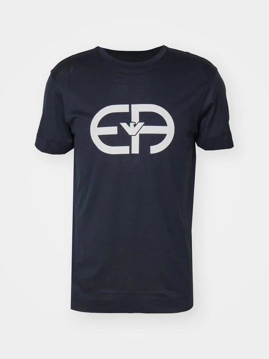 Zdjęcie produktu T-shirt z nadrukiem Emporio Armani granatowy