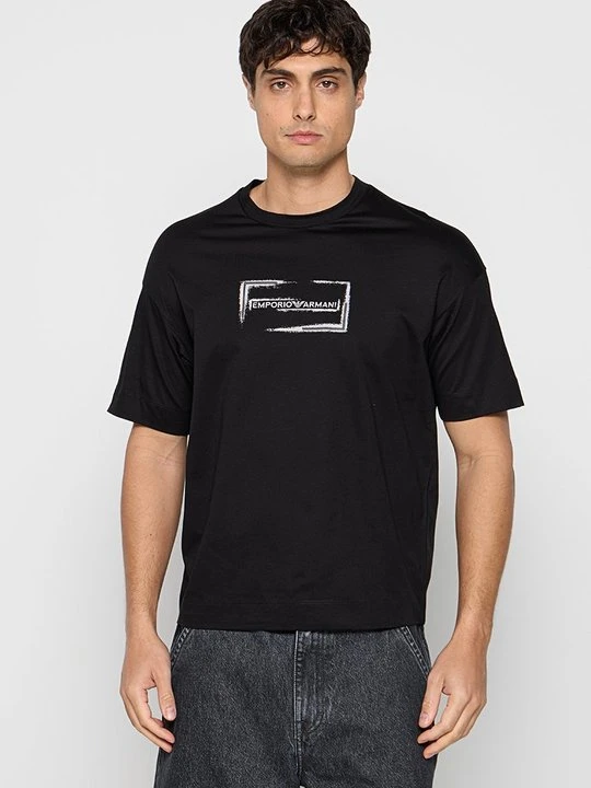Zdjęcie produktu T-shirt z nadrukiem Emporio Armani czarny