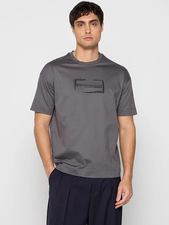 Zdjęcie produktu T-shirt z nadrukiem Emporio Armani szary