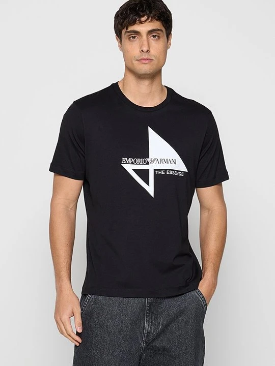 Zdjęcie produktu T-shirt z nadrukiem Emporio Armani czarny