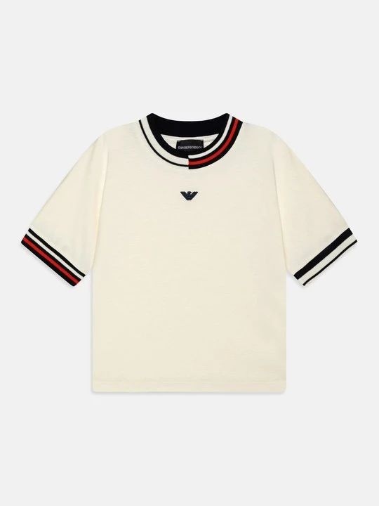 Zdjęcie produktu T-shirt z nadrukiem Emporio Armani beżowy