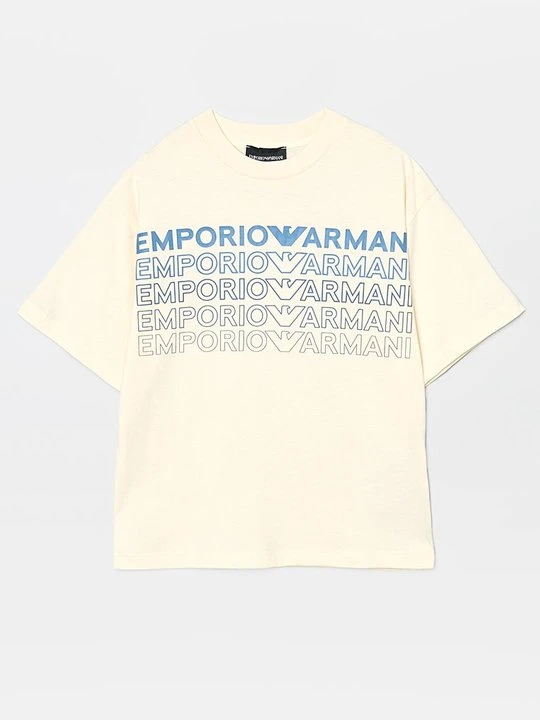 Zdjęcie produktu T-shirt z nadrukiem Emporio Armani beżowy