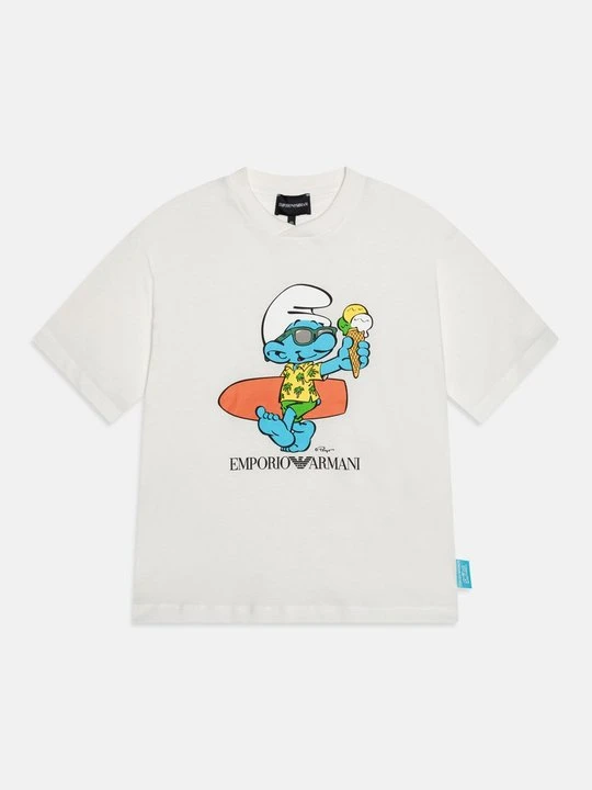 Zdjęcie produktu T-shirt z nadrukiem Emporio Armani biały