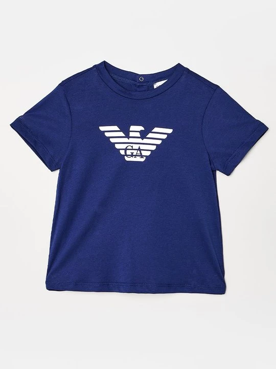 Zdjęcie produktu T-shirt z nadrukiem Emporio Armani brązowy