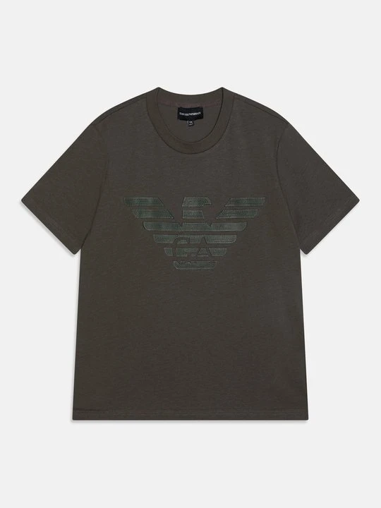 Zdjęcie produktu T-shirt z nadrukiem Emporio Armani ciemnozielony