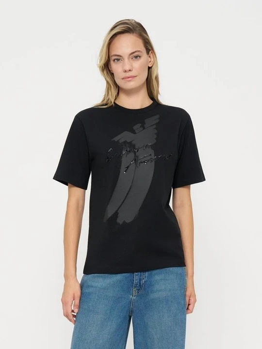 Zdjęcie produktu T-shirt z nadrukiem Emporio Armani czarny