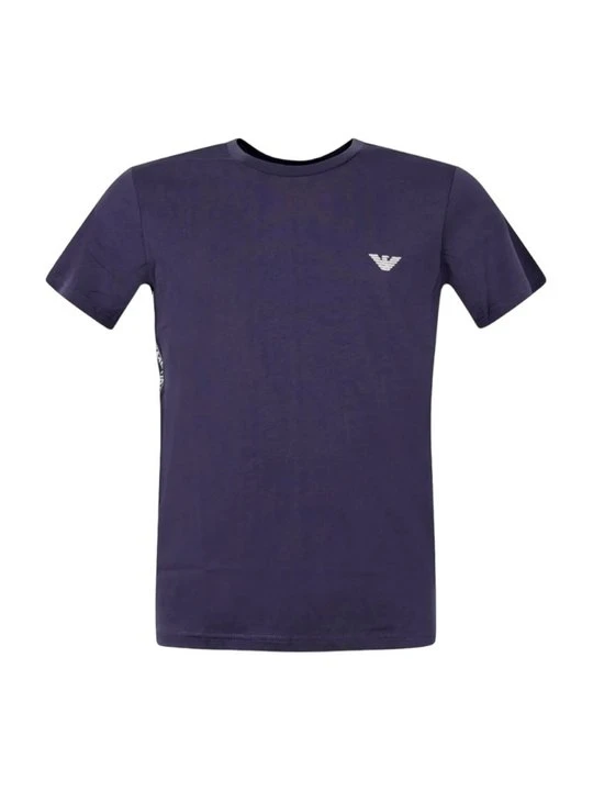 Zdjęcie produktu T-shirt z nadrukiem Emporio Armani fioletowy