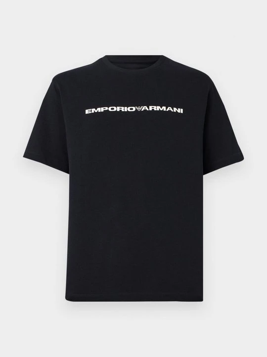 Zdjęcie produktu T-shirt z nadrukiem Emporio Armani granatowy