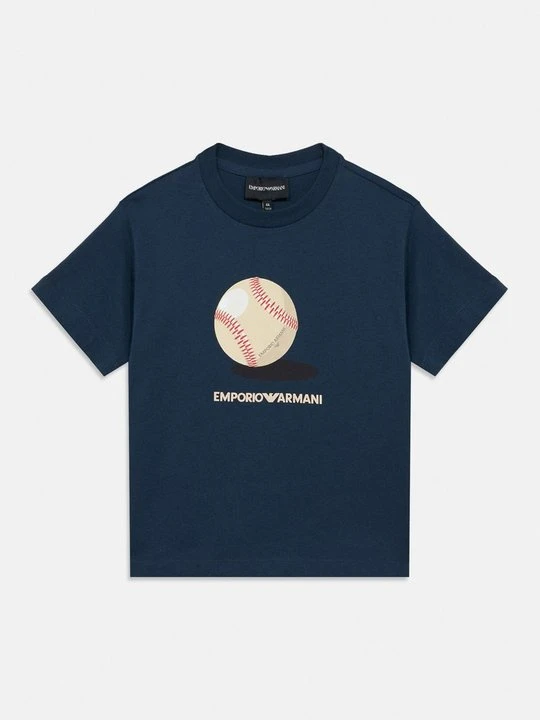 Zdjęcie produktu T-shirt z nadrukiem Emporio Armani granatowy
