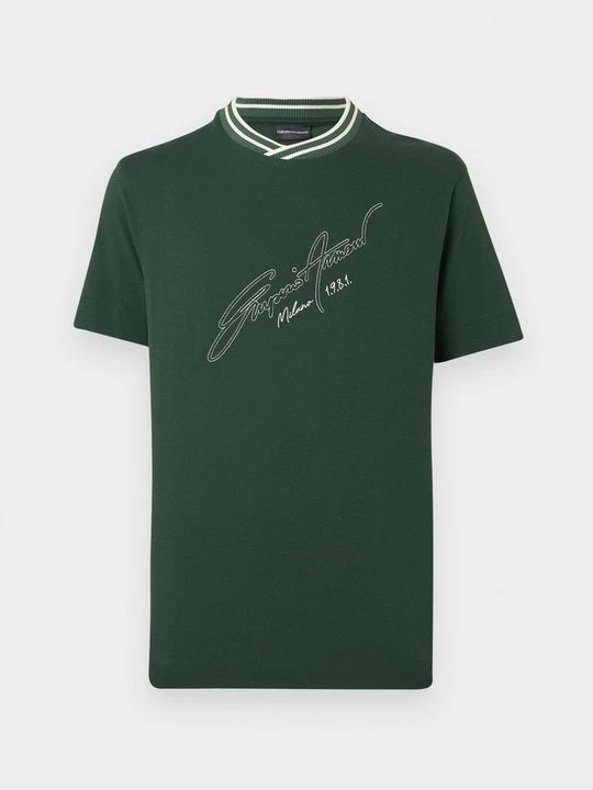 Zdjęcie produktu T-shirt z nadrukiem Emporio Armani jasnozielony