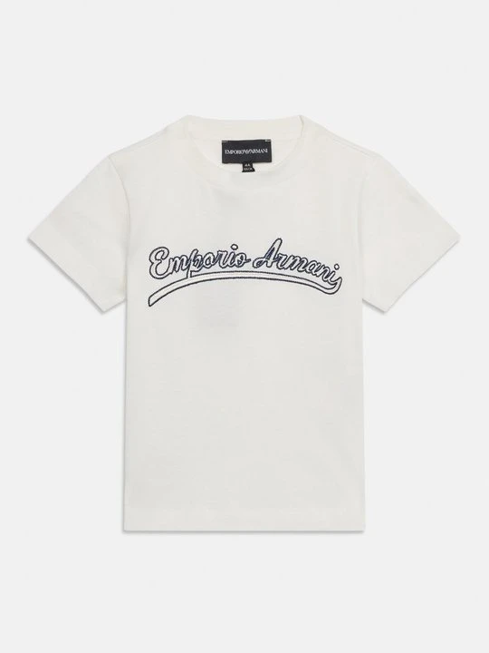Zdjęcie produktu T-shirt z nadrukiem Emporio Armani mleczny