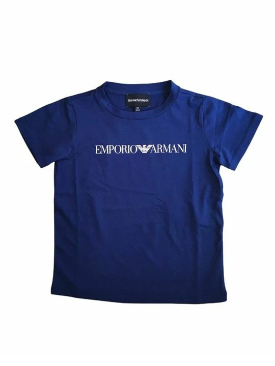 Zdjęcie produktu T-shirt z nadrukiem Emporio Armani niebieski