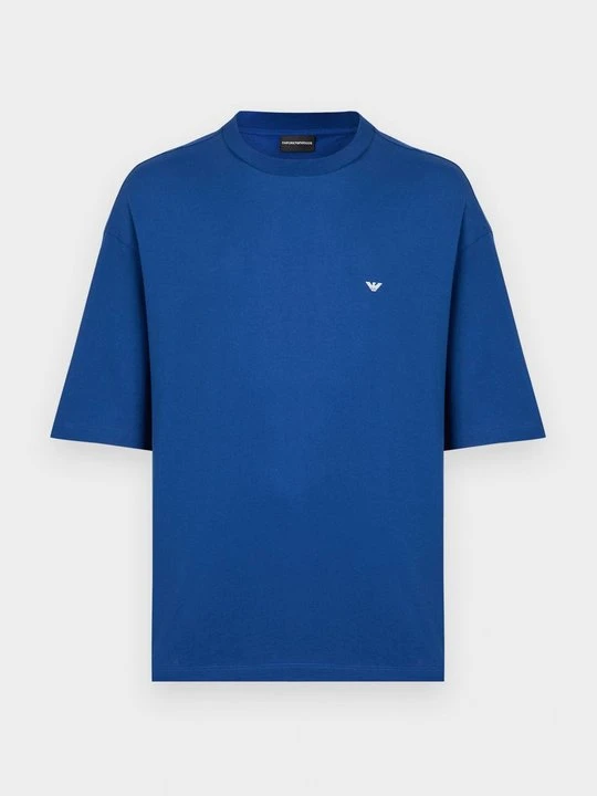 Zdjęcie produktu T-shirt z nadrukiem Emporio Armani niebieski