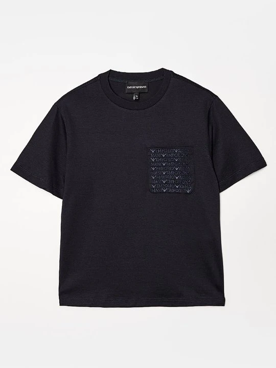 Zdjęcie produktu T-shirt z nadrukiem Emporio Armani niebieski