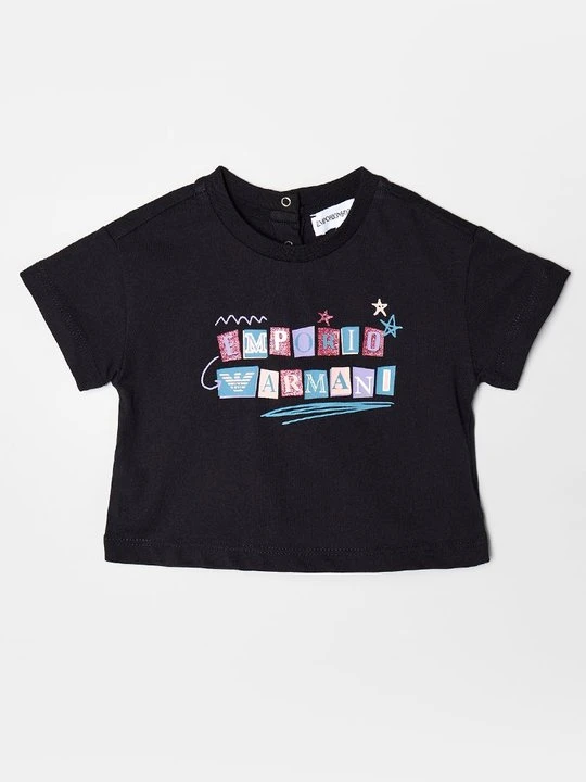Zdjęcie produktu T-shirt z nadrukiem Emporio Armani niebieski
