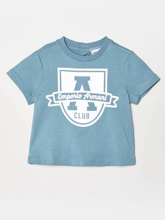 Zdjęcie produktu T-shirt z nadrukiem Emporio Armani niebieski