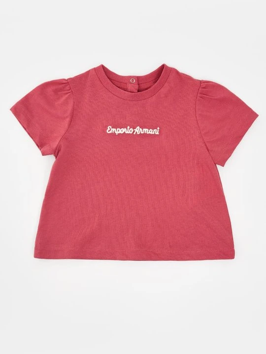 Zdjęcie produktu T-shirt z nadrukiem Emporio Armani różowy melanż