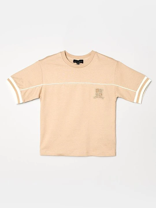 Zdjęcie produktu T-shirt z nadrukiem Emporio Armani tan