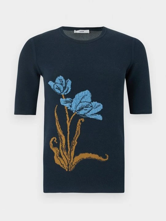 Zdjęcie produktu T-shirt z nadrukiem Erdem granatowy