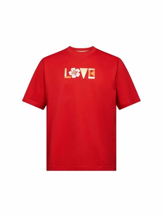 Zdjęcie produktu T-shirt z nadrukiem Esprit ciemnoczerwony