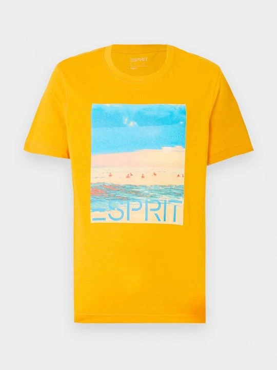 Zdjęcie produktu T-shirt z nadrukiem Esprit pomarańczowy