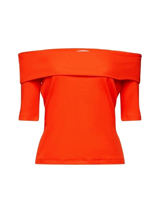 Zdjęcie produktu T-shirt z nadrukiem Esprit pomarańczowy